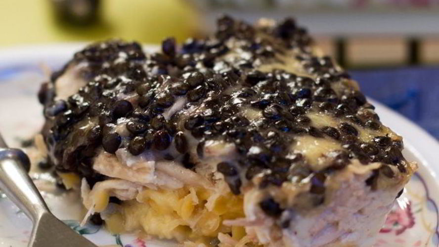 Рецепт запеканка-обманка с двумя видами чечевицы