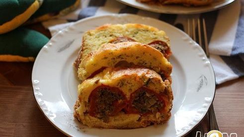 запеканка с фаршированными помидорами