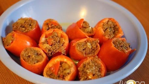 запеканка с фаршированными помидорами