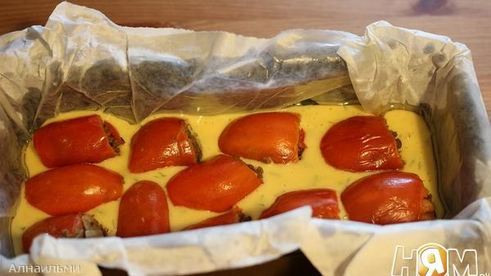 запеканка с фаршированными помидорами