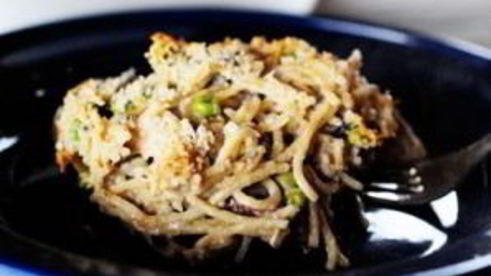 запеканка с индейкой и спагетти