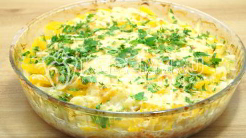 запеканка с курицей и тыквой в духовке