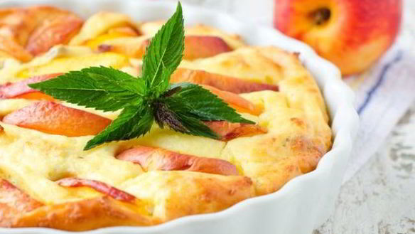 Рецепт Запеканка с персиками