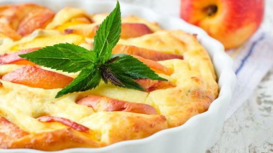 Рецепт запеканка с персиками