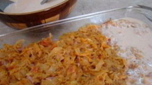 запеканка с сыром и ветчиной