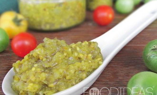 Аджика из зеленых помидоров