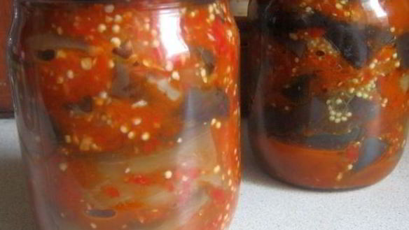 Рецепт Баклажаны на зиму Тещин язык