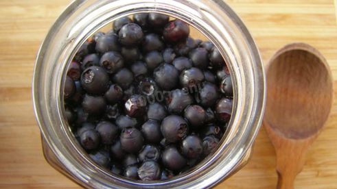 черника в собственном соку на зиму без сахара