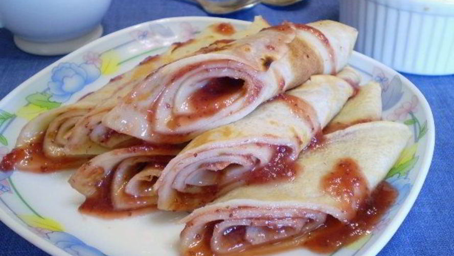 Рецепт блинчики с джемом