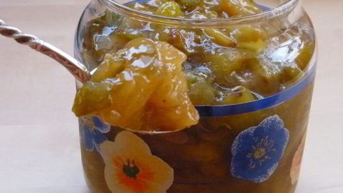 джем из кабачков с изюмом, лимоном и имбирем