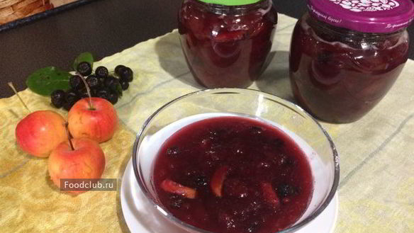 Рецепт Джем из яблок с черноплодной рябиной в мультиварке