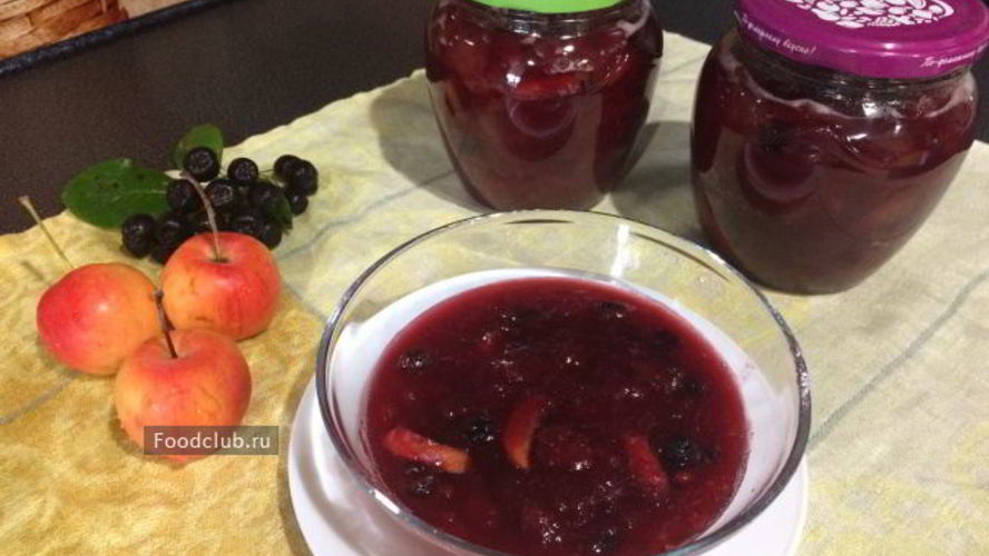 Рецепт джем из яблок с черноплодной рябиной в мультиварке