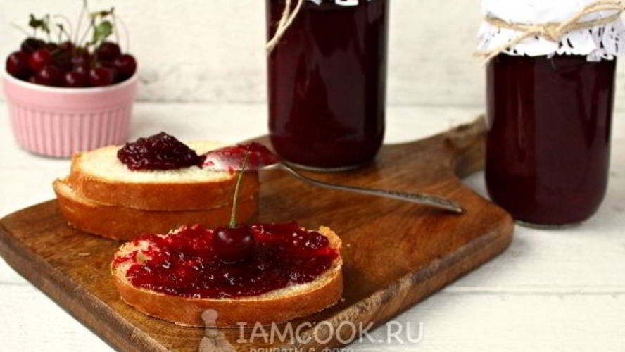 Рецепт густой джем из вишни