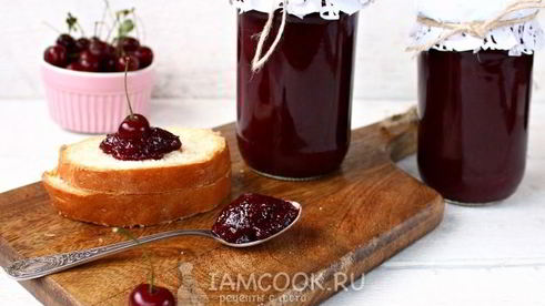 густой джем из вишни