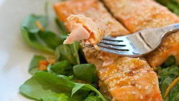 Рецепт Лосось с апельсиновым джемом