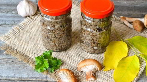 икра из опят с чесноком на зиму