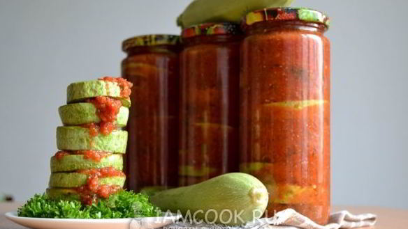 Рецепт Кабачки по-грузински на зиму