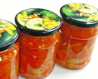 Кабачки, жареные в томатном соусе, на зиму