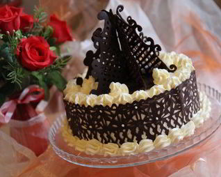 Гречневый торт с брусничным компотом