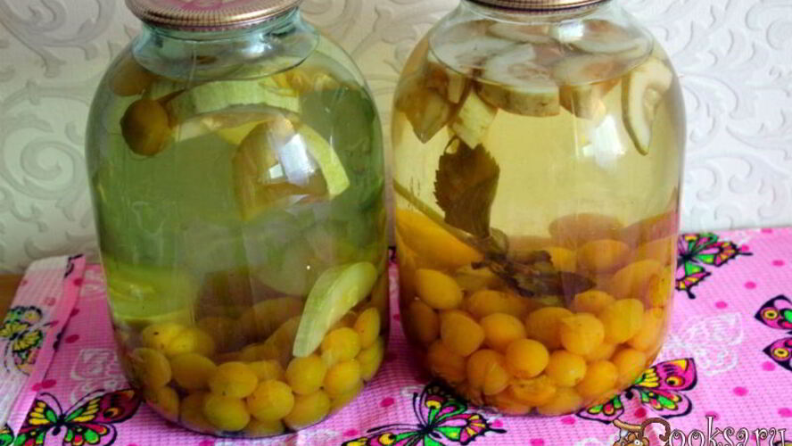 Рецепт компот из алычи с кабачком