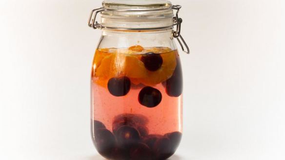 Рецепт Компот из черешни с мандаринами