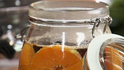 компот из черешни с мандаринами