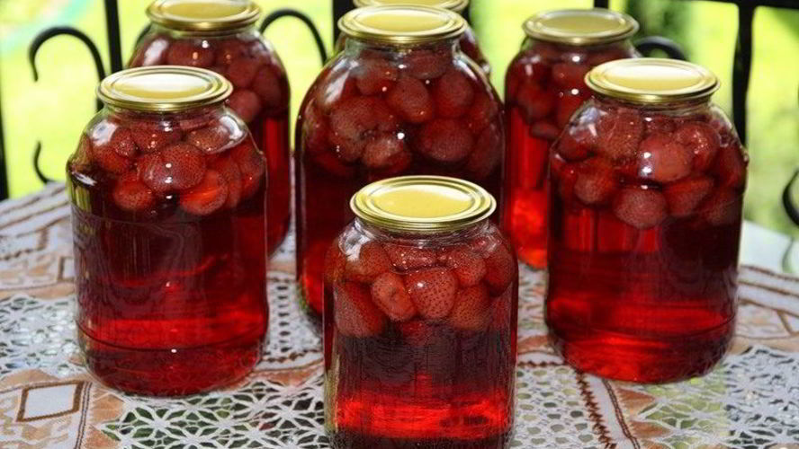 Рецепт компот из клубники