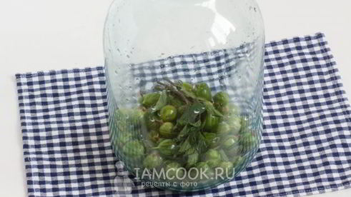 компот из крыжовника с мятой