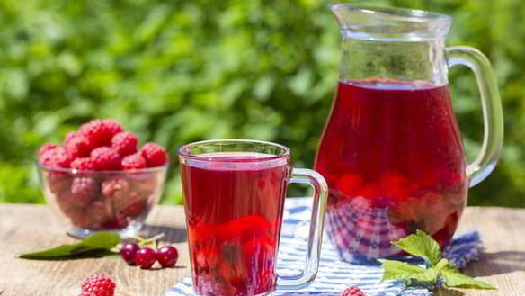 Рецепт Компот из малины и черешни