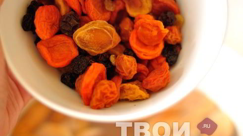 компот из сухофруктов с лимоном и мелиссой