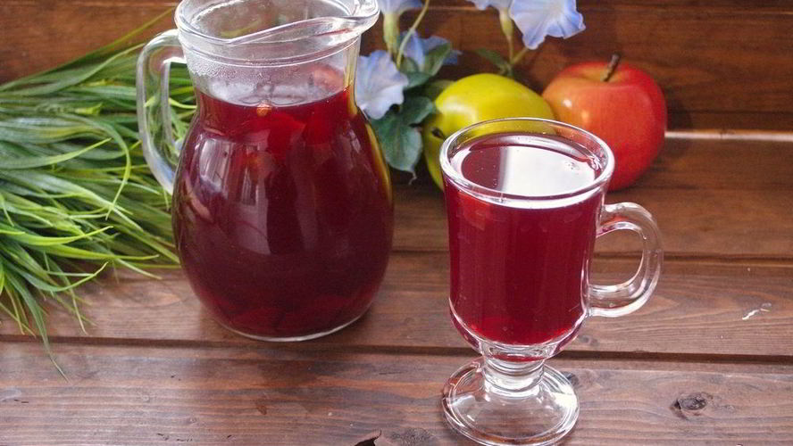 Рецепт компот из вишни и яблок