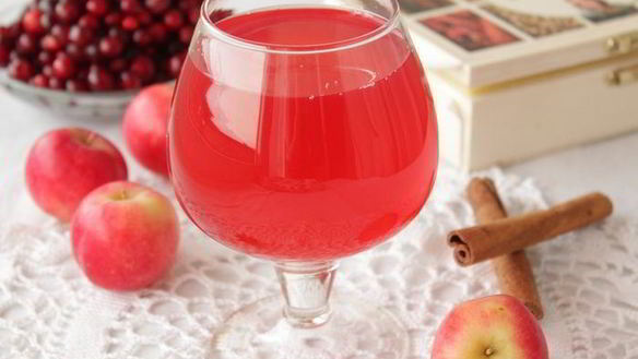 Рецепт Компот клюквенно-яблочный пряный