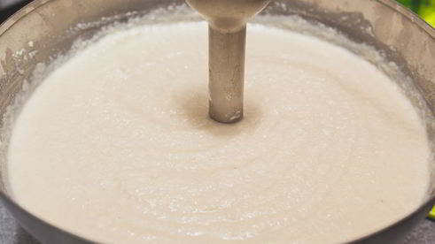 миндальный крем с вишневым компотом