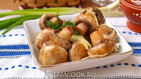 Рецепт Быстрые маринованные шампиньоны