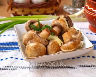 Быстрые маринованные шампиньоны