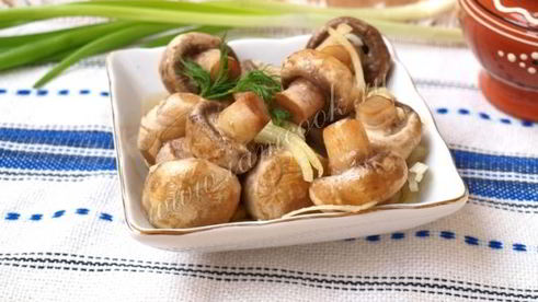 быстрые маринованные шампиньоны