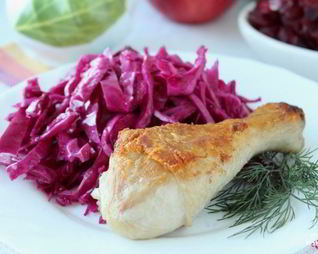 Красная капуста маринованная