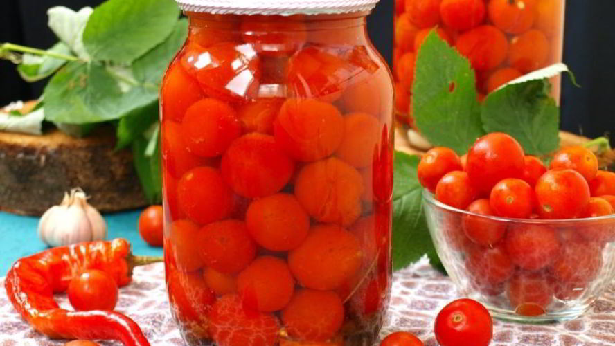 Рецепт маринованные черри с острым перцем