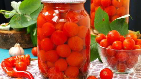 маринованные черри с острым перцем