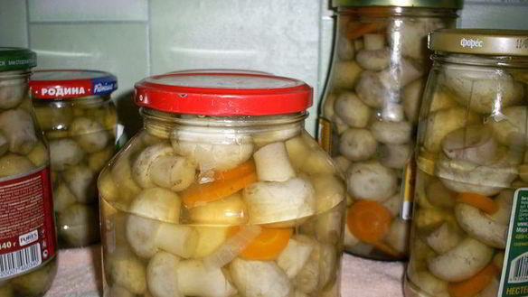 Рецепт Маринованные шампиньоны Новогодние