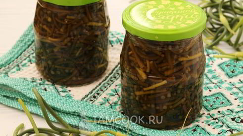 маринованные стрелки чеснока на зиму без стерилизации