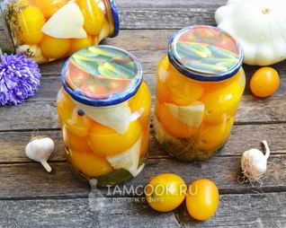 Помидоры, маринованные с патиссонами