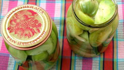 острые зеленые помидоры на зиму