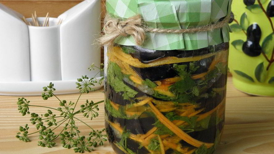 Рецепт синенькие с морковкой и чесноком на зиму