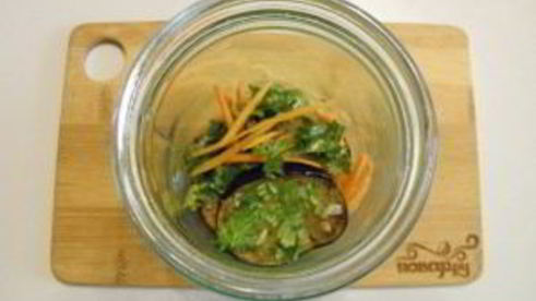 синенькие с морковкой и чесноком на зиму