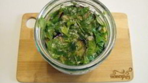 синенькие с морковкой и чесноком на зиму