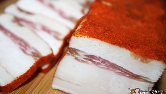 Рецепт Домашнее острое сало