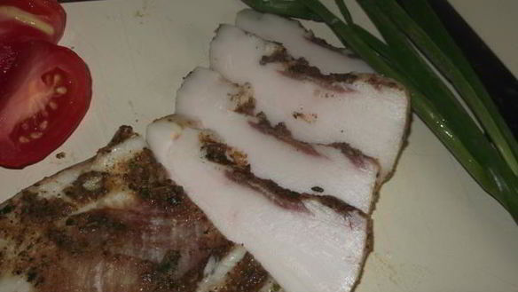 Рецепт Домашнее соленое сало по-быстрому