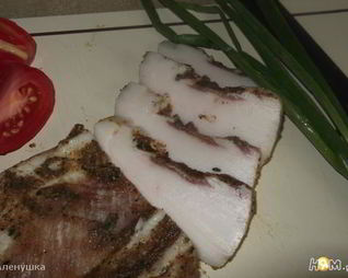 Домашнее соленое сало по-быстрому