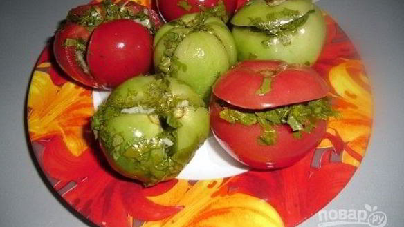 Рецепт Малосольные помидоры по-армянски с чесноком